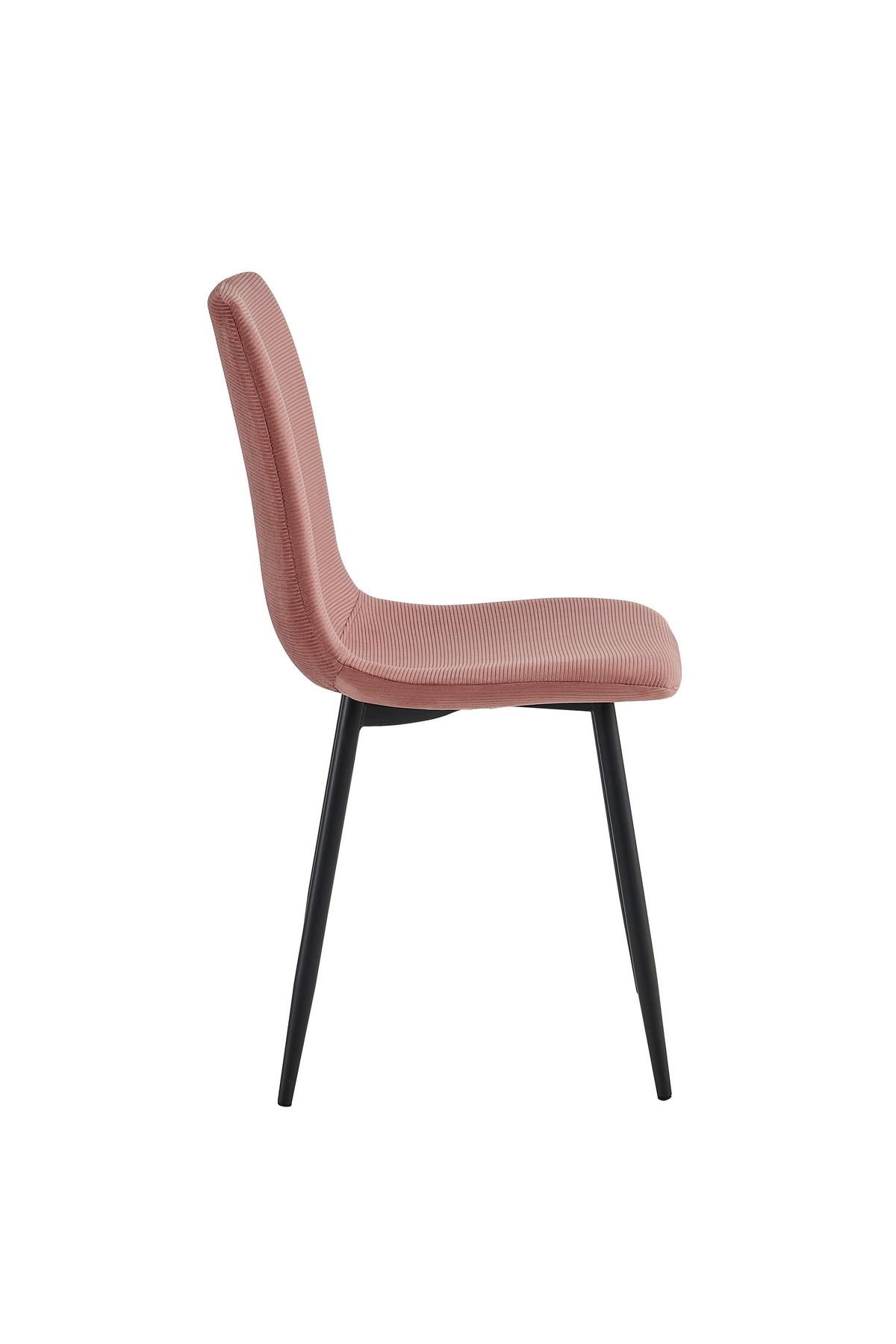 Stuhl-set Leipzig S 2er-Set - Altrosa/Schwarz, MODERN, Textil/Metall (44/92/54cm) - MID.YOU