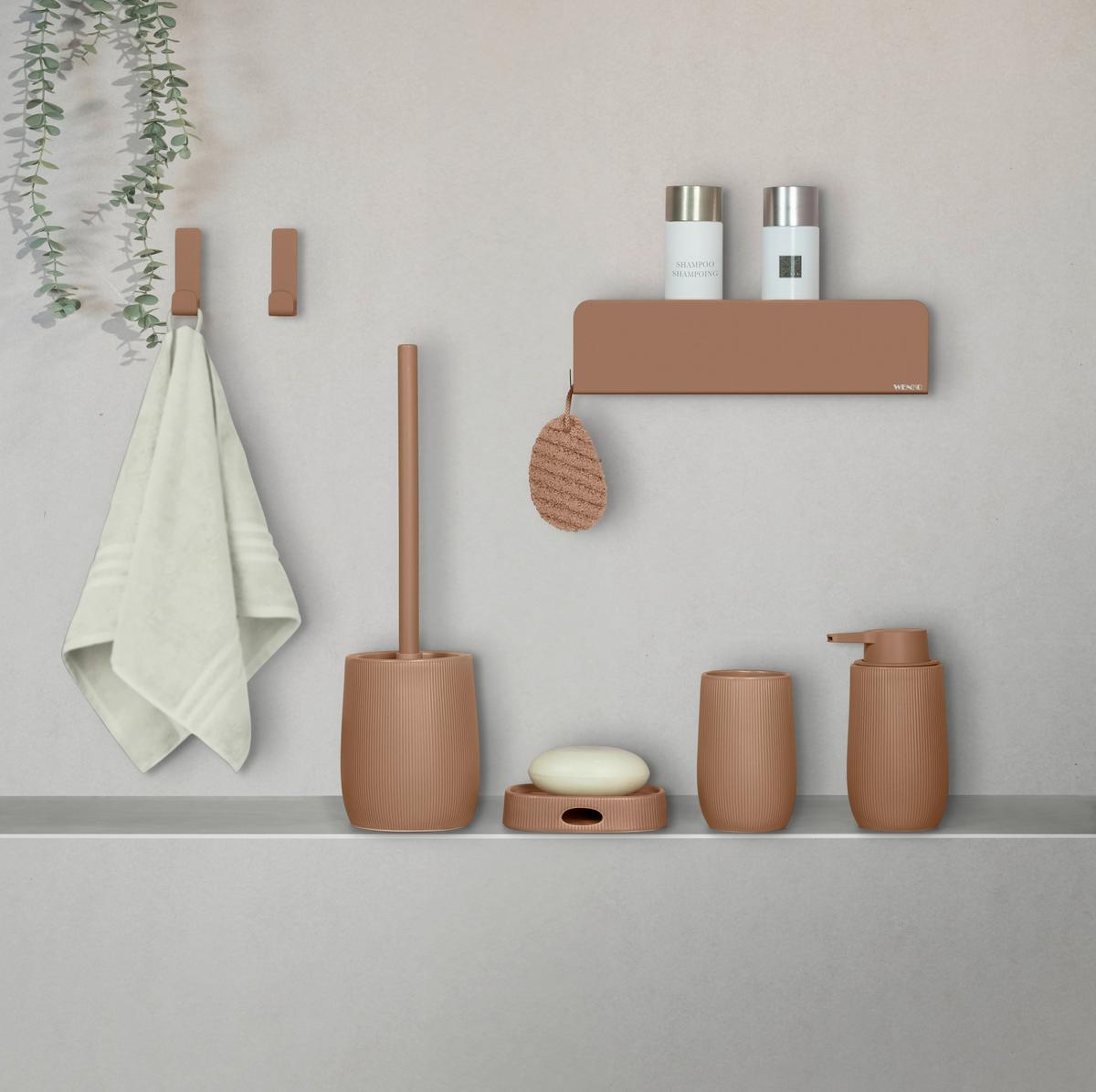 HÁČEK NA STĚNU TURBO-LOC LIZAN - hnědá, Moderní, kov (2/7/2cm) - Mömax