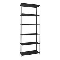 Regal Stahl NeWCastle Trend B: 69,5 cm Schwarz - Schwarz, Trend, Metall (69,5/185/30cm) - MID.YOU