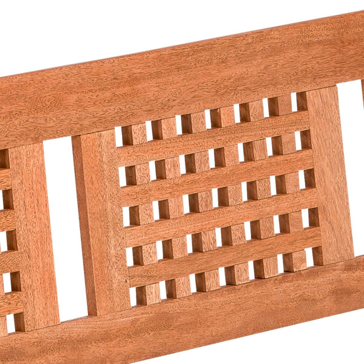 Gartenbank Echtholz 3-Sitzer Lima mit Rückenlehne - Naturfarben, Basics, Holz (157/90/58cm) - Gardenson