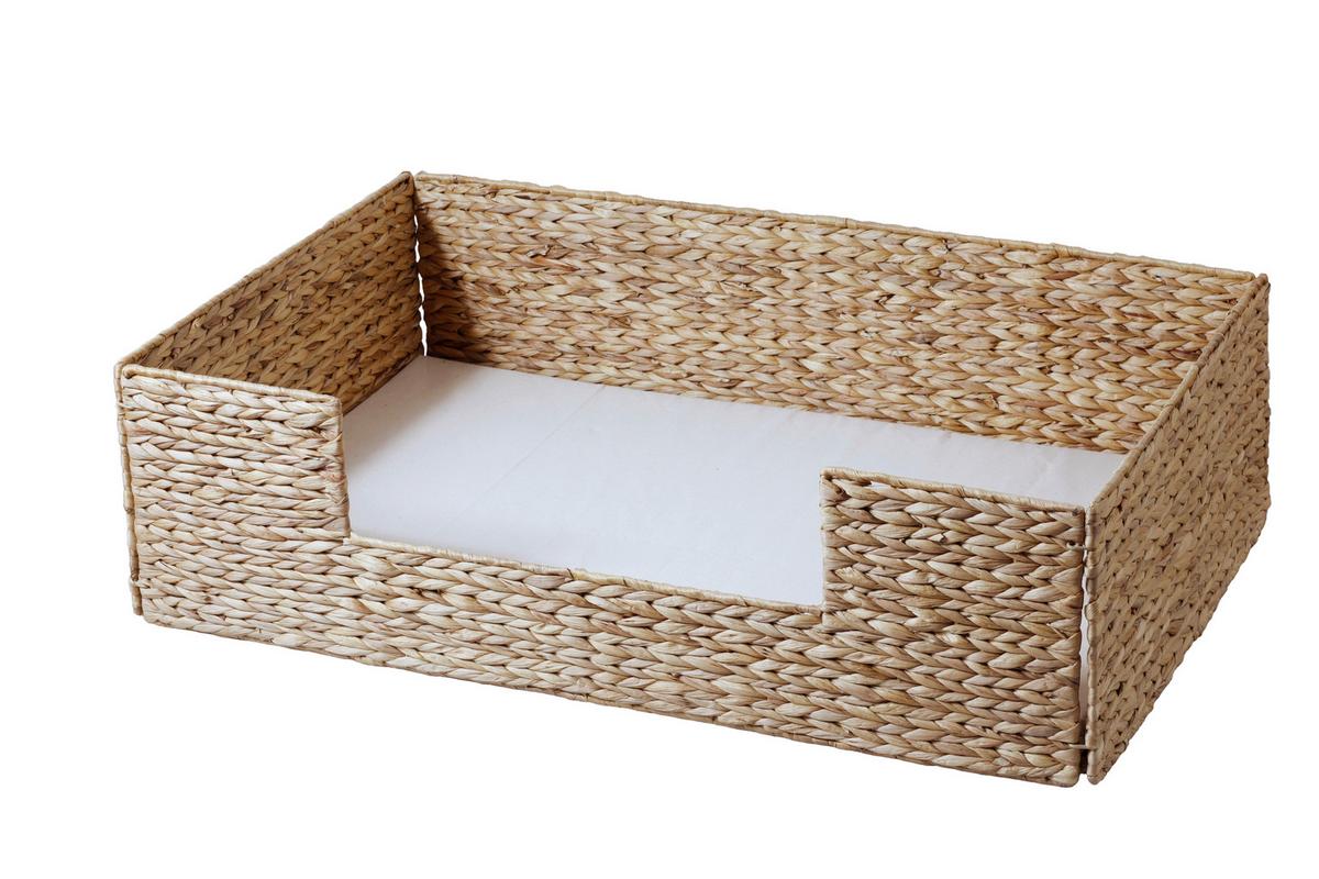 Tierkorb Naturfarben/weiß L: 88 Cm - Naturfarben/Weiß, KONVENTIONELL, Naturmaterialien (88/57/25cm)