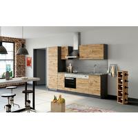 Küchenzeile Sorrento ohne Geräte B: 270 cm Eichefarben - Eichefarben/Anthrazit, MODERN, Holzwerkstoff (270/200/60cm) - Held