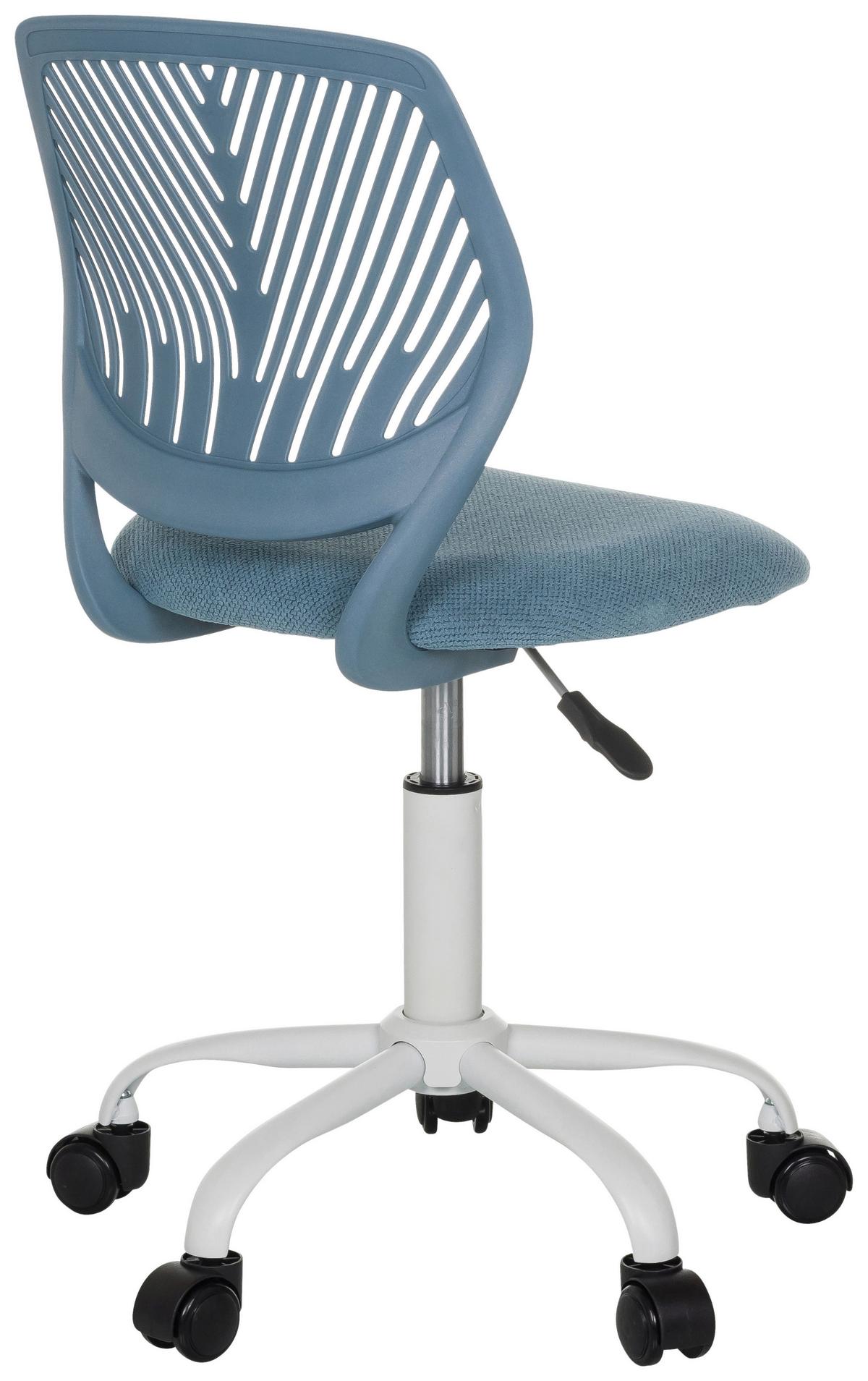 Jugenddrehstuhl Kid QW Blau B: 51 cm - Blau/Weiß, MODERN, Kunststoff/Textil (51/75 - 85/51cm) - MID.YOU