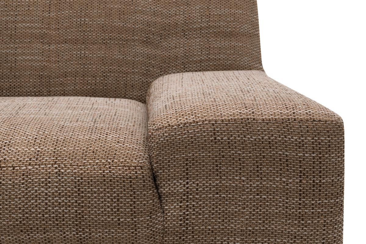 Ecksofa Norma Braun/beige Webstoff - Wengefarben/Beige, Design, Textil (153/268cm) - MID.YOU
