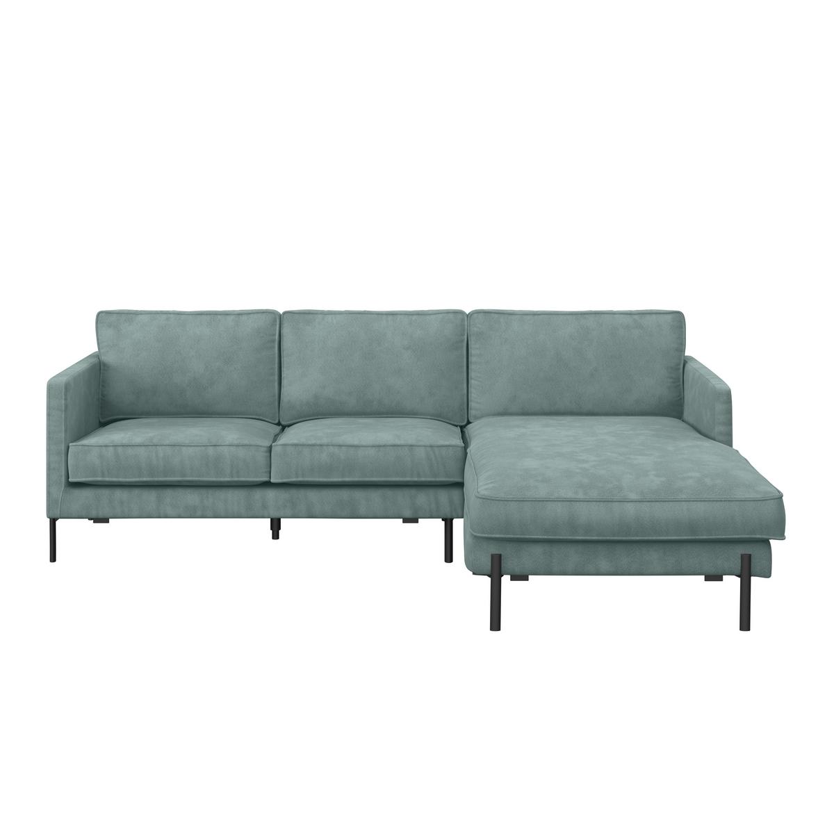 Ecksofa Yukon Türkis S: 232x154 Cm - Türkis/Schwarz, Trend, Textil (232/154cm) - Livetastic