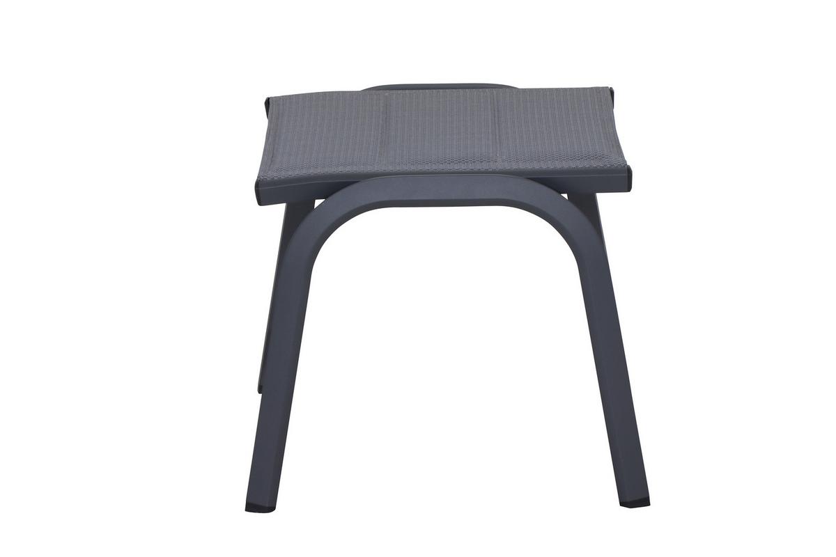 Gartenhocker Metall/kunststoff Anthrazit Wetterfest - Anthrazit, KONVENTIONELL, Kunststoff/Metall (51/44/52cm) - Siena Garden