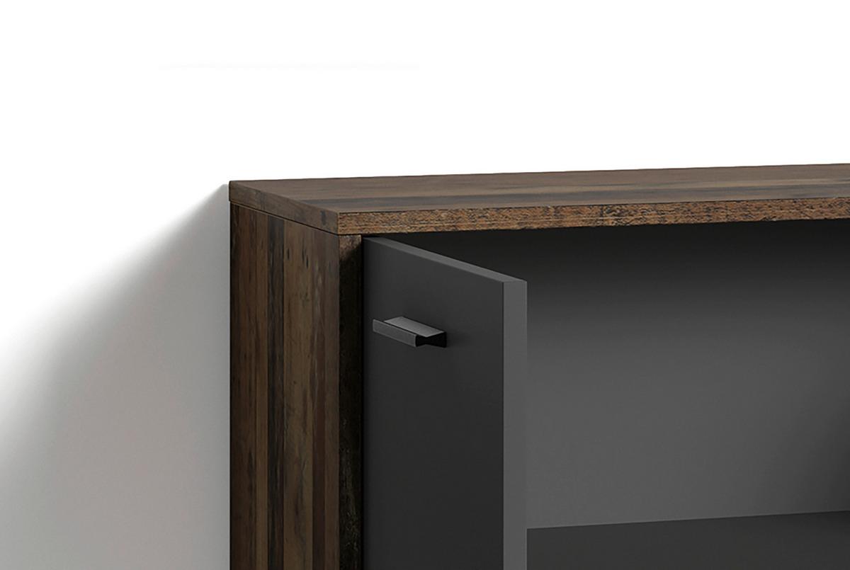 Sideboard Ben B: 153cm Anthrazit - Anthrazit/Eiche Artisan, MODERN, Holzwerkstoff (153/83/35cm) - MID.YOU