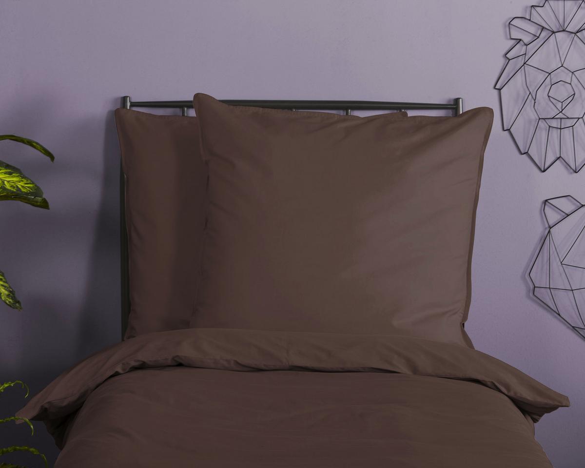 Bettwäsche Braun Dunkelbraun 135x200 Cm - Dunkelbraun, Basics, Textil (135/200cm)