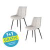 Stuhl Lenny - Schwarz/Weiß, LIFESTYLE, Holz/Textil (54/88/60cm) - Livetastic