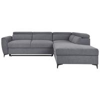 Ecksofa Lapis Dunkelgrau S: 255/217 Cm - Dunkelgrau/Schwarz, KONVENTIONELL, Textil (255/217cm) - MID.YOU