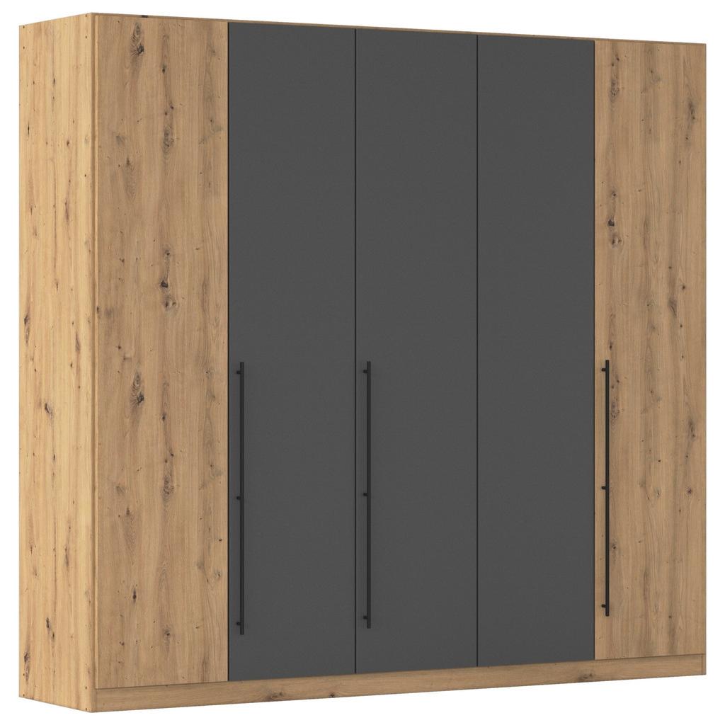 Kleiderschrank Safari Grau/Eiche Dekor B: 226cm