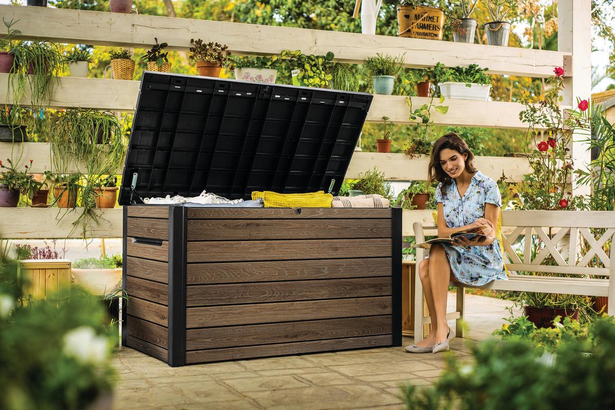 ÚLOŽNÝ BOX DECO BOX - barvy vlašských ořechů, Moderní, plast (147/86/83cm) - Ambia Garden