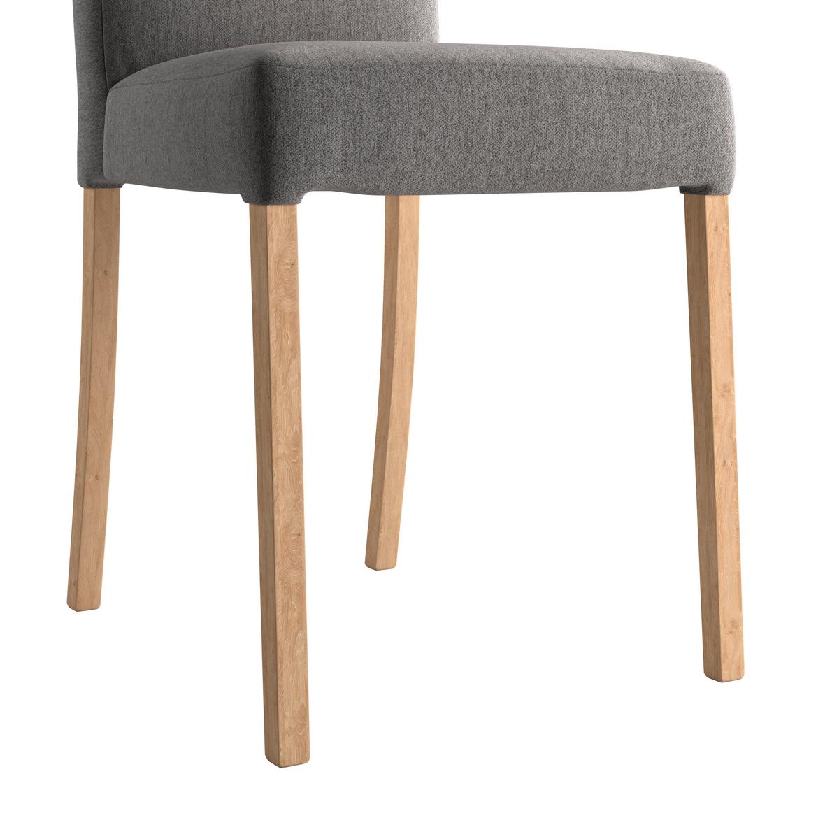 Vierfußstuhl Emma Ii Webstoff Grau, B: 43 Cm - Eichefarben/Grau, KONVENTIONELL, Holz/Textil (43/91/58cm)