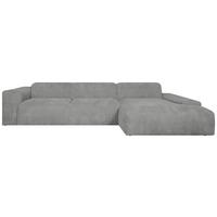 ECKSOFA Hannah Hellgrau 343x170 cm - Hellgrau/Schwarz, Design, Textil (343/170cm) - MID.YOU