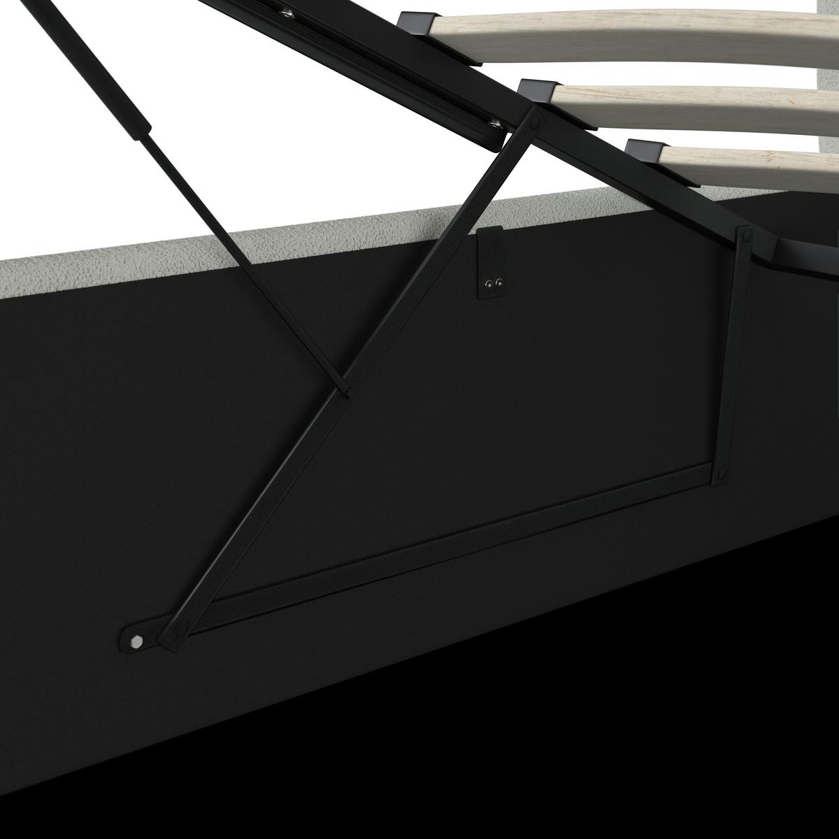 Čalúnená posteľ MILA 180x200 cm, biela - čierna/slonovinová, Modern, kov/drevo (180/200cm) - Bessagi Home