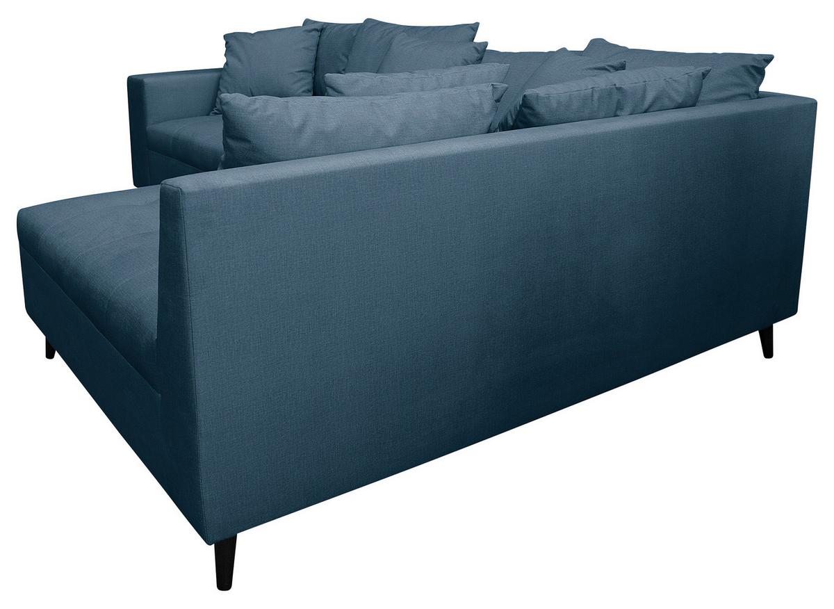 Ecksofa Pruno Dunkelblau S: 247x174 Cm - Schwarz/Dunkelblau, Design, Textil (247/174cm) - MID.YOU