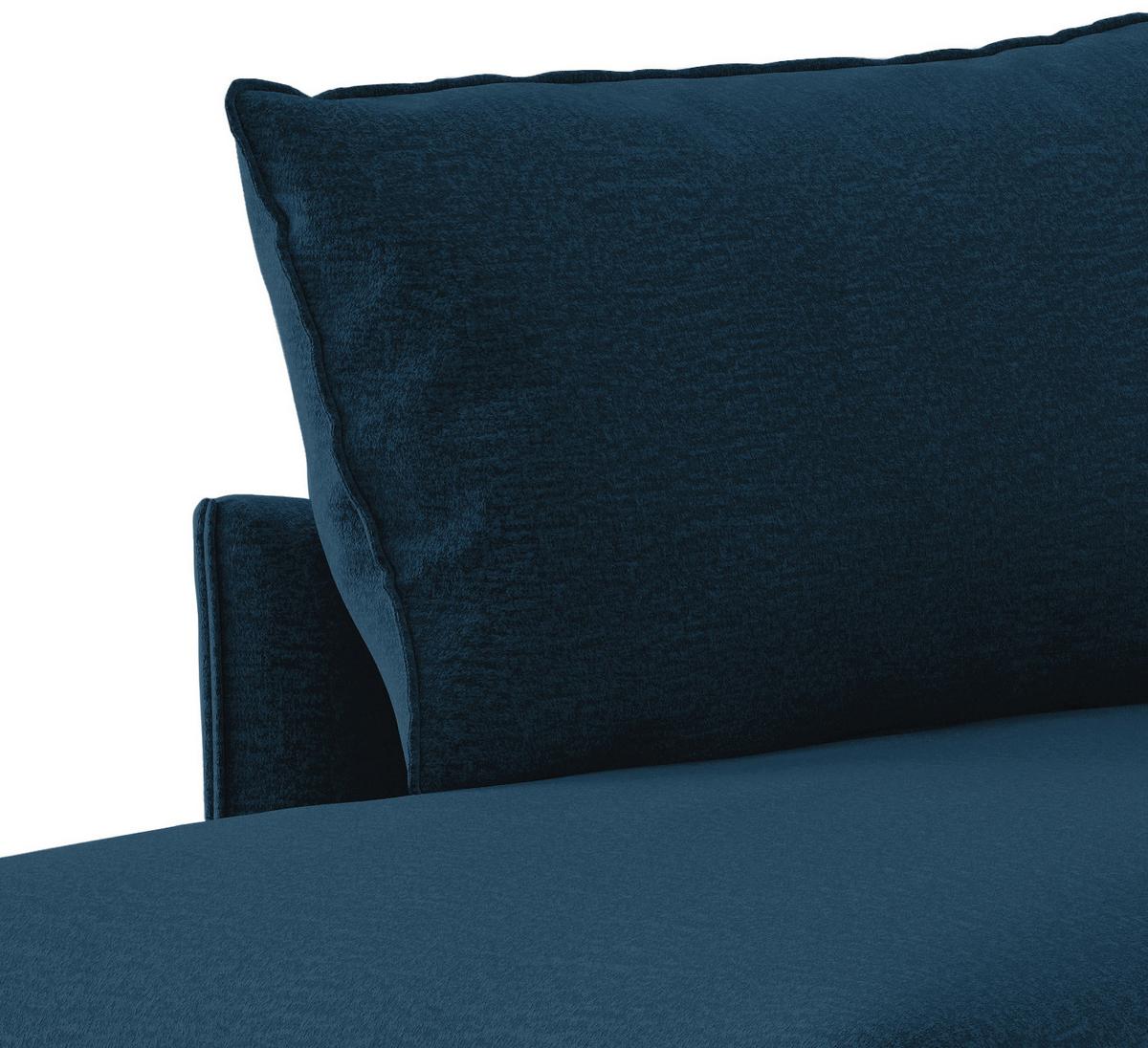 Ecksofa Samos Blau S: 204x267 Cm - Blau/Schwarz, Design, Textil (204/267cm) - Livetastic