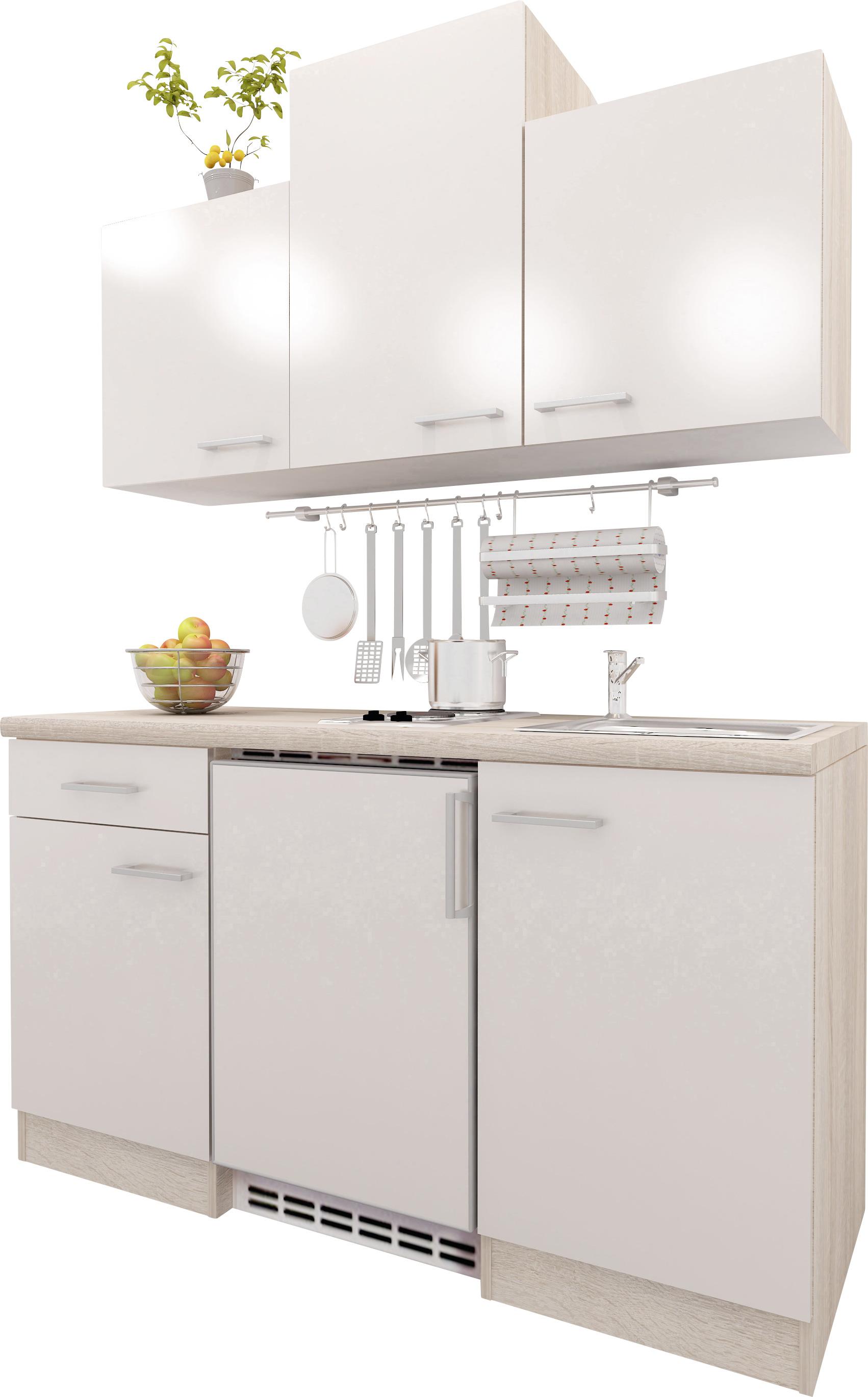 MID.YOU Küchenzeile Nepal mit Geräten 150 cm Kaschmir/Eiche Dekor