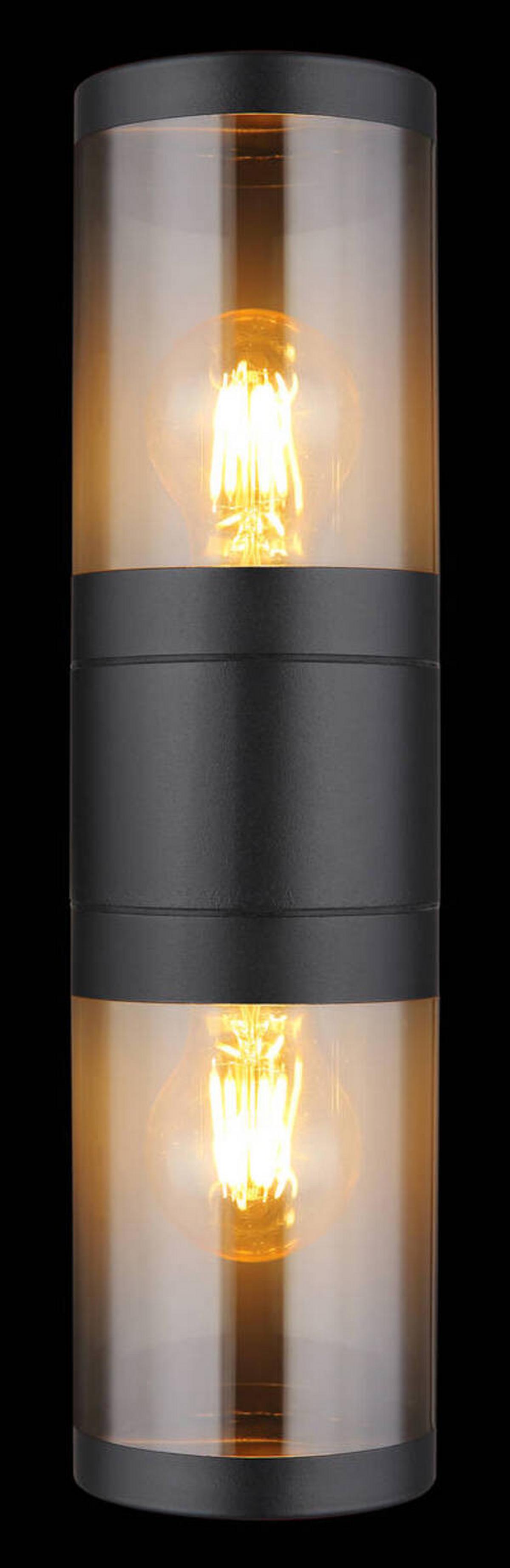 Außenleuchte 32014-2bs - Schwarz, Basics, Kunststoff/Metall (10,2/15,5/38cm) - Globo