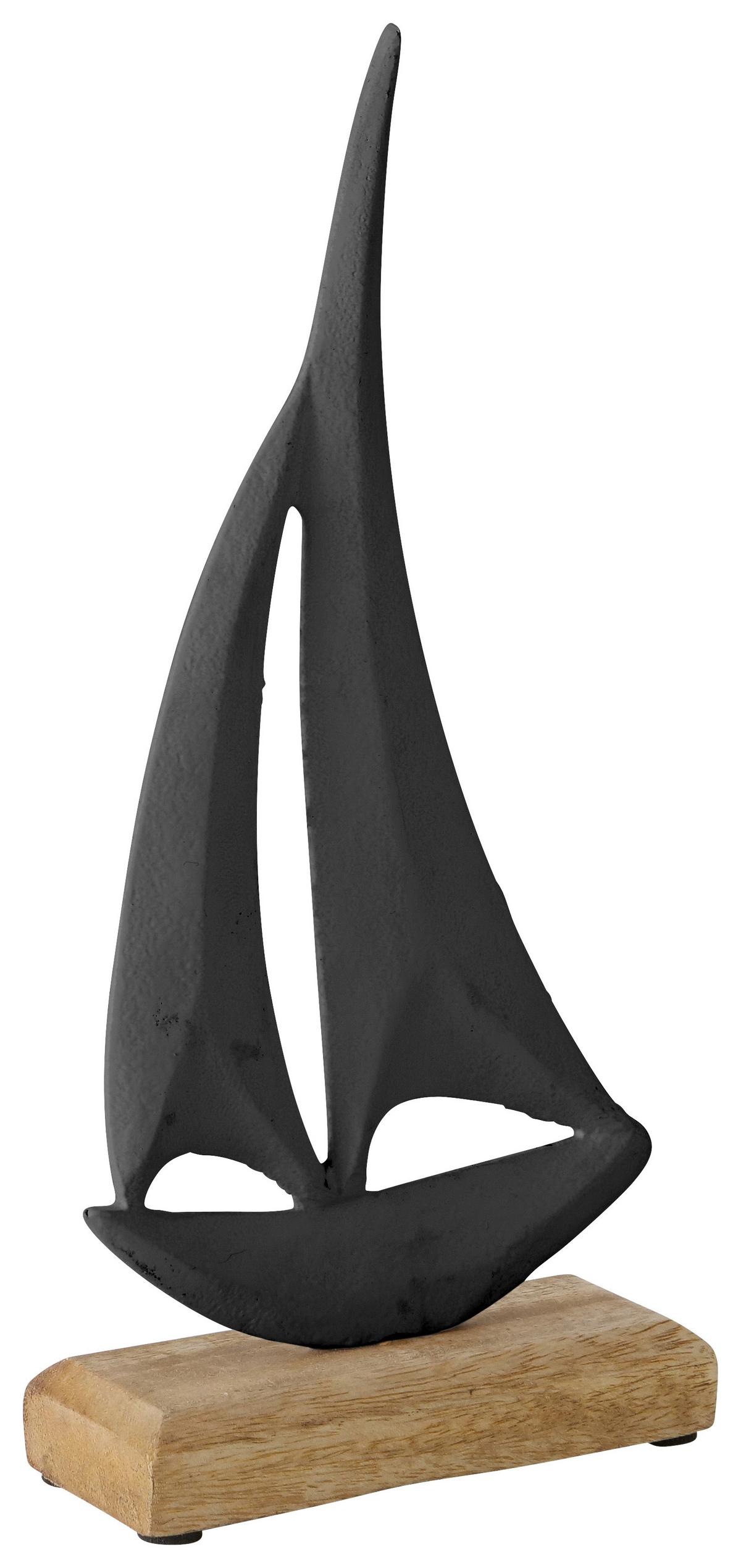 Dekoboot H: ca. 28cm, Boat - MODERN, Holz/Metall (13/5/28cm)
