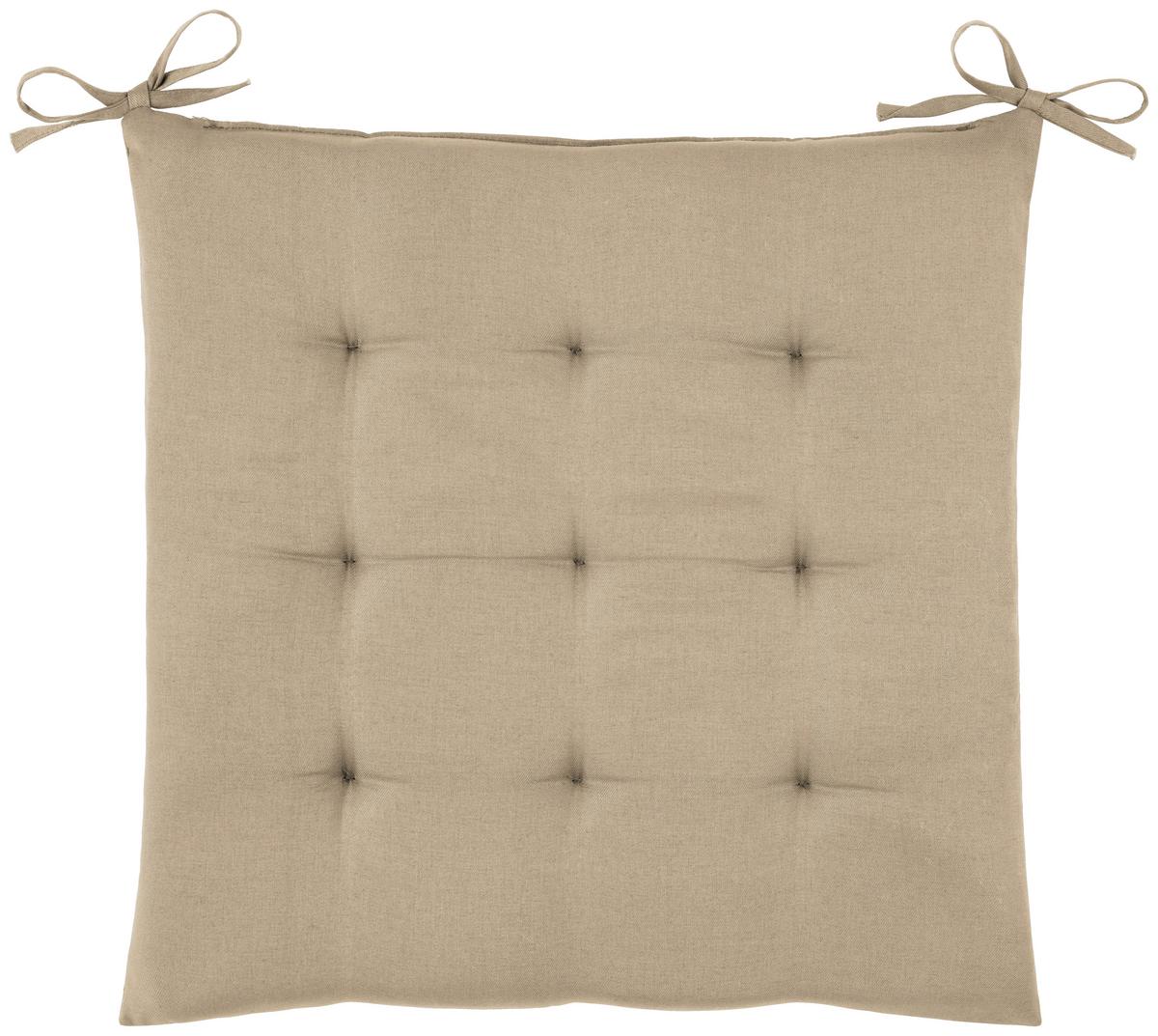 PODUŠKA NA SEDENIE Lola, 40/40/4cm, prírodná - svetlohnedá, Konventionell (40/40/4cm) - Mömax