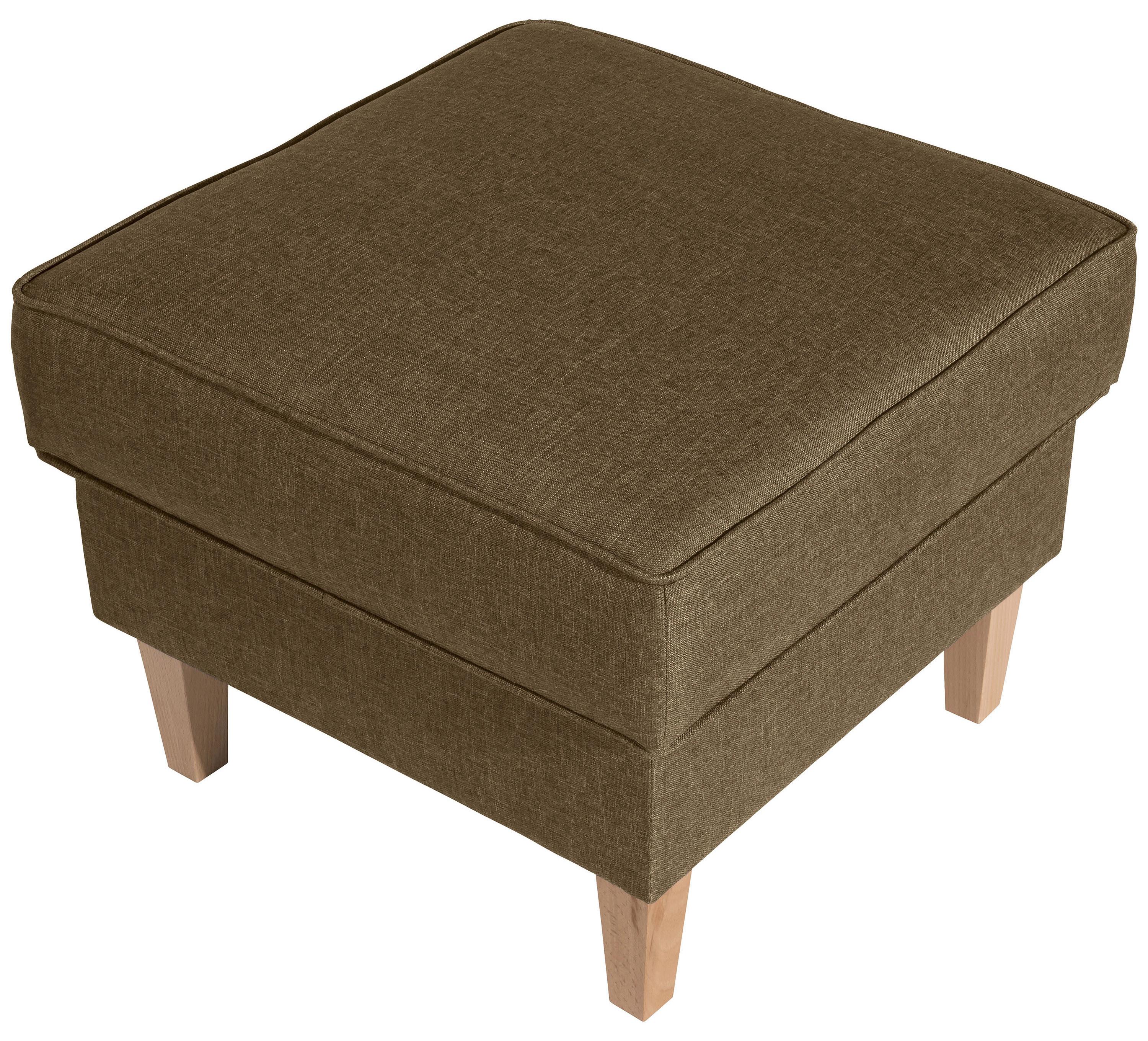 Hocker Lorris - Sandfarben/Buchefarben, Design, Textil (53/45/53cm) - Max Winzer