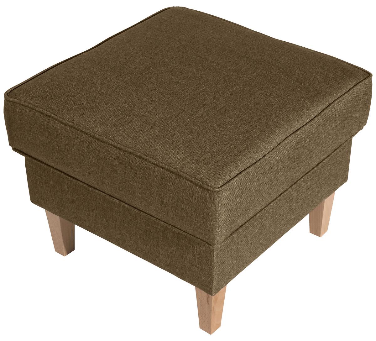 Hocker Lorris - Sandfarben/Buchefarben, Design, Textil (53/45/53cm) - Max Winzer