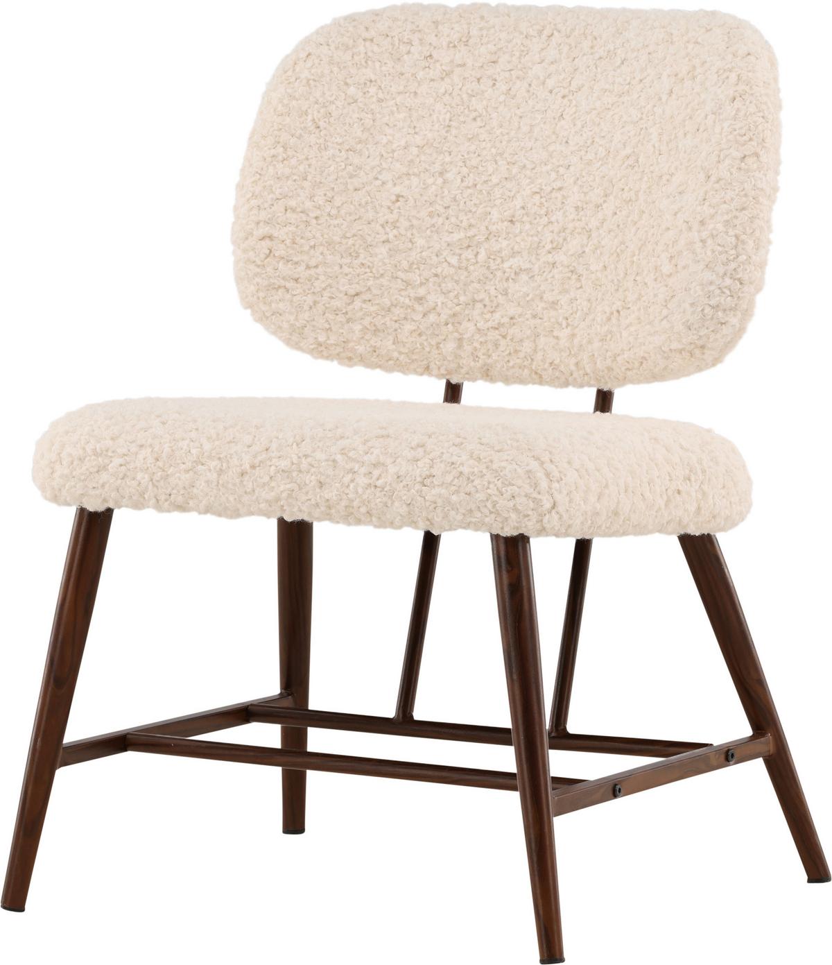 Sessel Midlad - Weiß, Design, Textil/Metall (58/84/62cm) - Livetastic