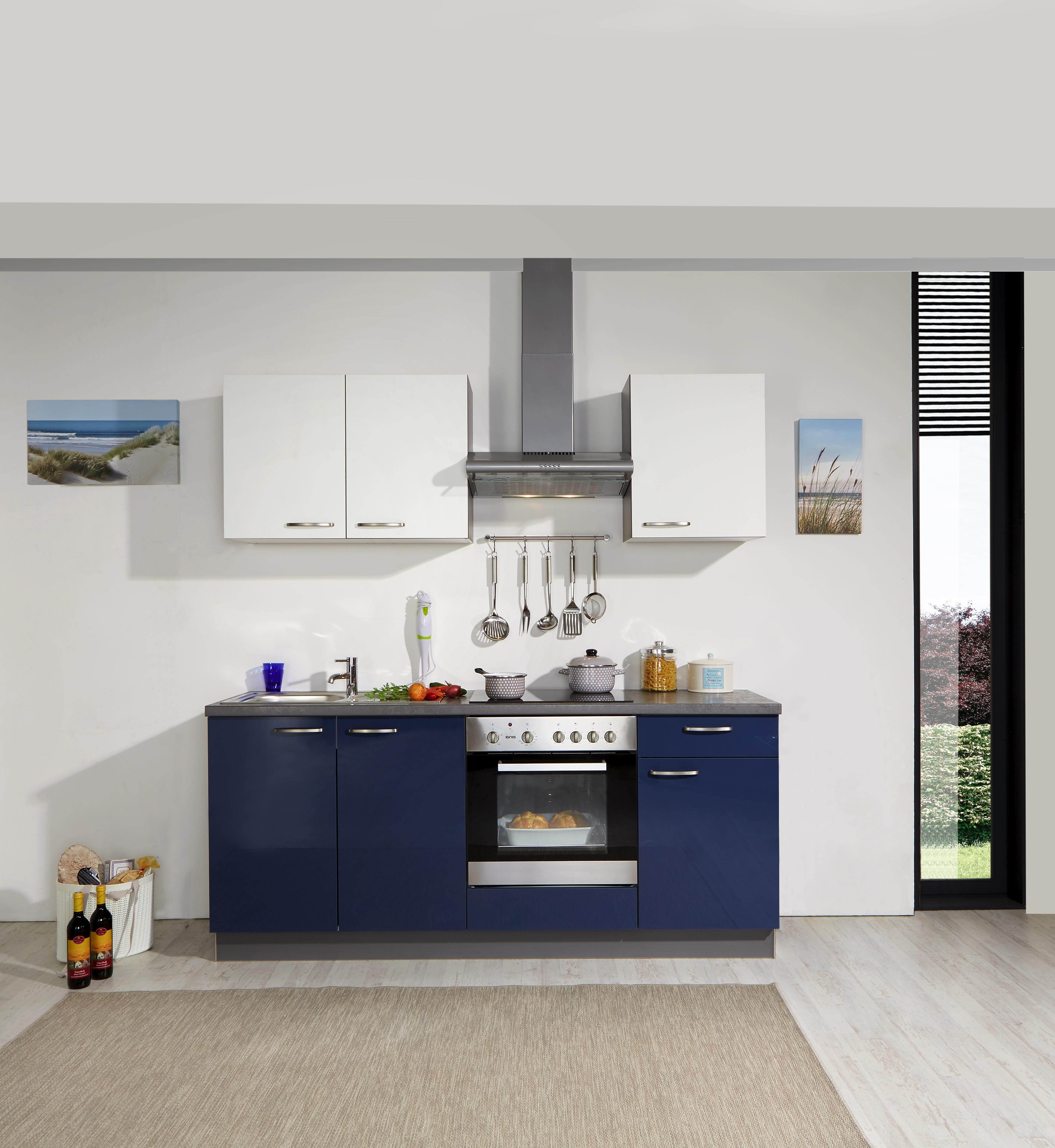 Konyhablokk Win - Türkiz/Fehér, modern, Műanyag (200cm) - Express