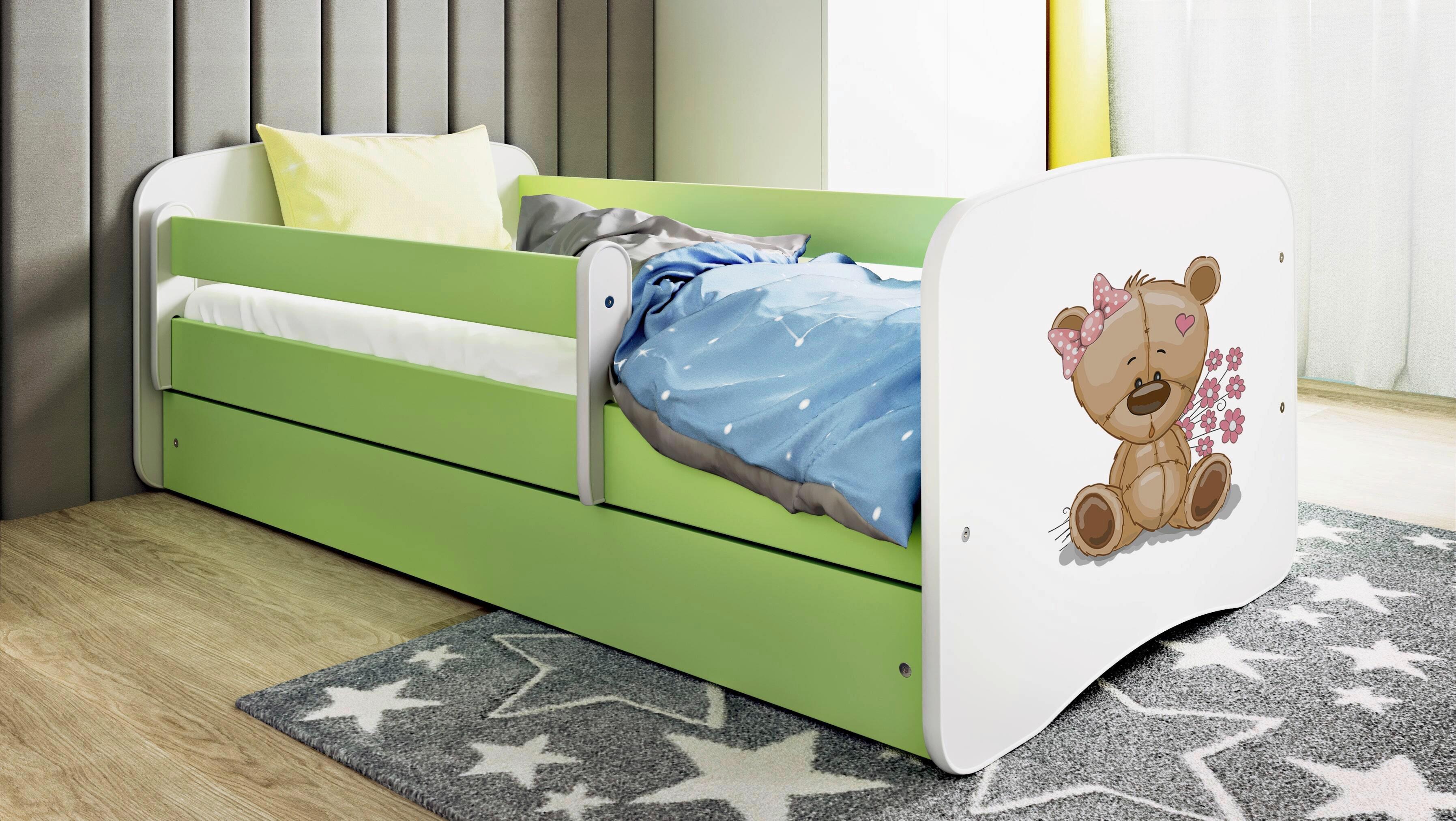 Kinder-/Juniorbett Babydreams inkl. Matratze 80x160 - Birkefarben/Weiß, MODERN, Holz/Holzwerkstoff (80/160cm) - MID.YOU