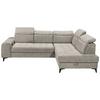 Ecksofa Rockdale Grau S: 282x200 Cm - Schwarz/Grau, KONVENTIONELL, Textil (282/200cm) - MID.YOU