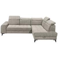 Ecksofa Rockdale Grau S: 282x200 Cm - Schwarz/Grau, KONVENTIONELL, Textil (282/200cm) - MID.YOU