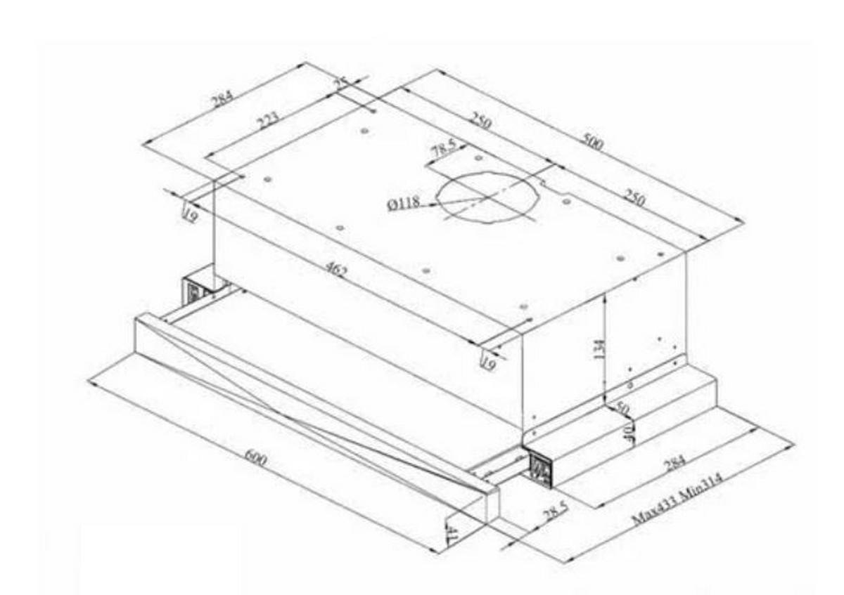 Dunstabzugshaube Hnt62210b               -Beko- - Schwarz, Basics, Metall (59,8/19,8/30cm) - Beko
