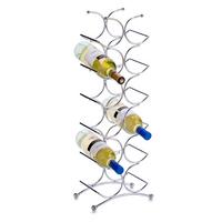 Weinregal Metall BxHxT: 25x15,5x67,5 cm - Chromfarben, Basics, Metall (25/15,5/67,5cm) - Zeller Present