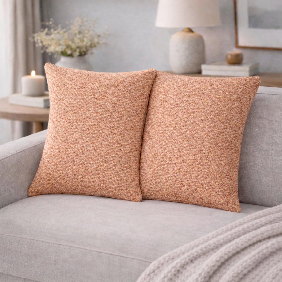 Kissenhüllen-set Fjella - Hellrosa, Basics, Textil (40/40cm)