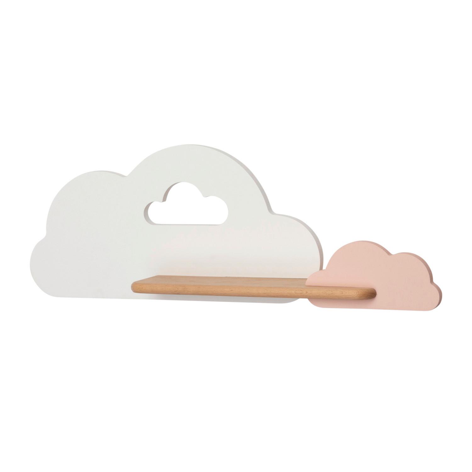 KINDERWANDLEUCHTE 21-76717 CLOUD - Pink/Weiß, Basics, Holz/Holzwerkstoff (53/12/18.5cm)