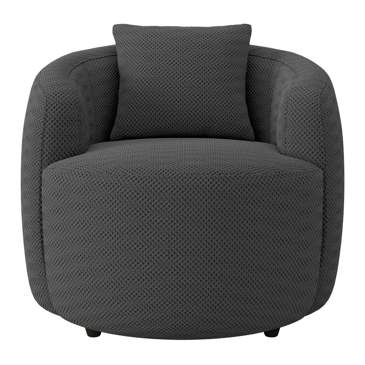 Sessel Pina - Anthrazit/Schwarz, MODERN, Textil (81/74/81cm)