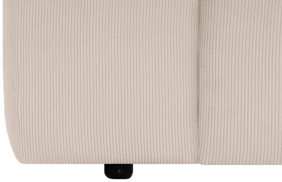 ECKSOFA Hannah Beige S: 252x170cm - Beige/Schwarz, Design, Textil (252/170cm) - MID.YOU