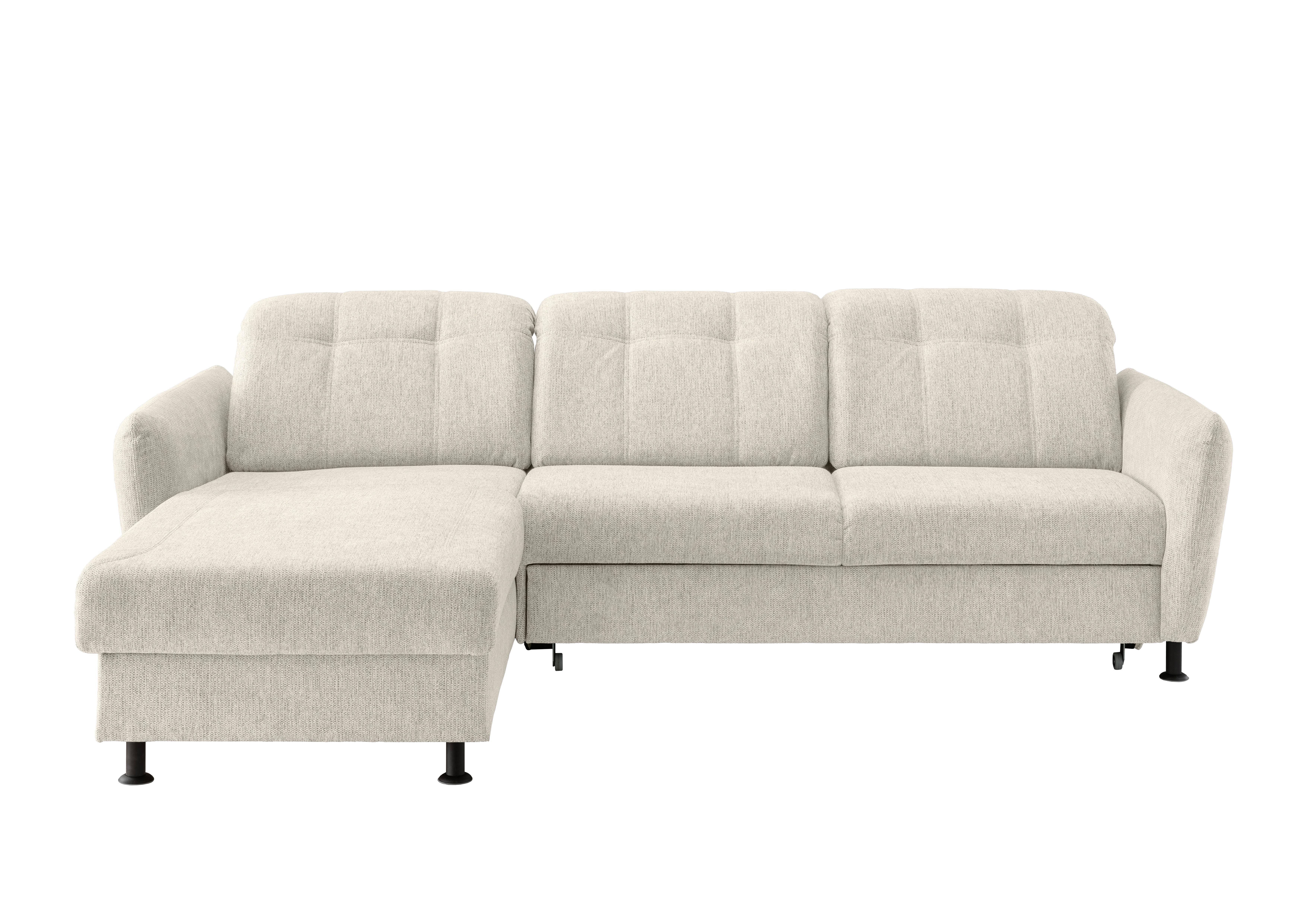 Ecksofa Minori Chenille Beige, S: 184x267 cm - Beige/Schwarz, MODERN, Textil (184/267cm) - Livetastic