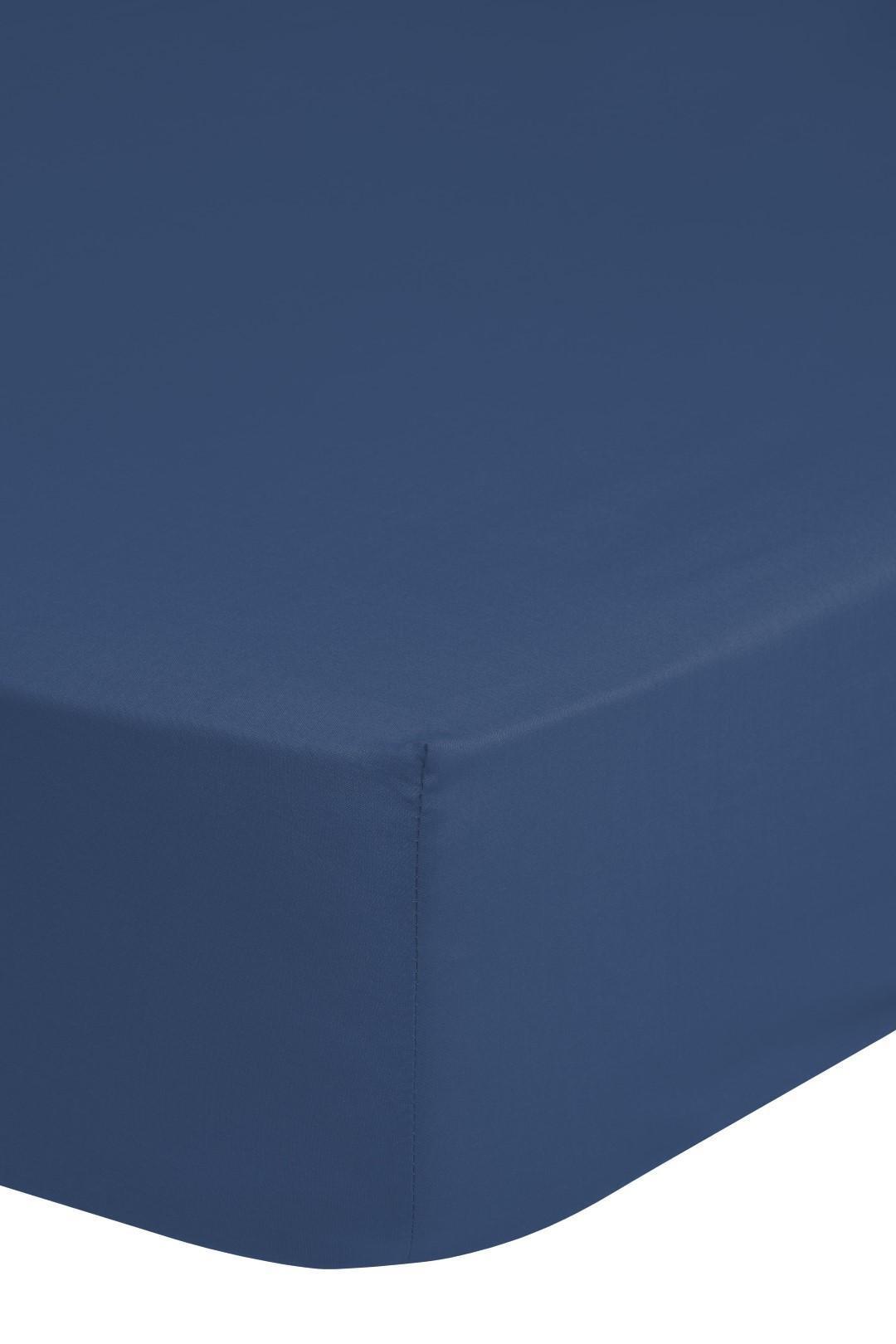 Spannleintuch Easy Care Dunkelblau 90x220 cm Baumwolle - Dunkelblau, Basics, Textil (90/220cm) - MID.YOU