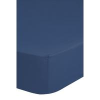 Spannleintuch Easy Care Dunkelblau 90x220 cm Baumwolle - Dunkelblau, Basics, Textil (90/220cm) - MID.YOU