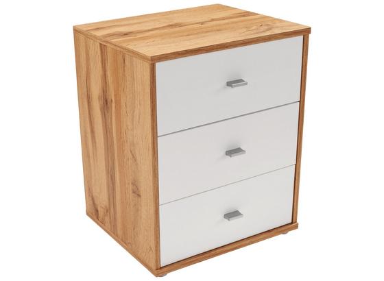 Nočný Stolík 4-you New - farby dubu/biela, Konvenčný, kompozitné drevo (50/54,8/34,6cm) Nočný Stolík 4-you New - farby dubu/biela, Konvenčný, kompozitné drevo (50/54,8/34,6cm)