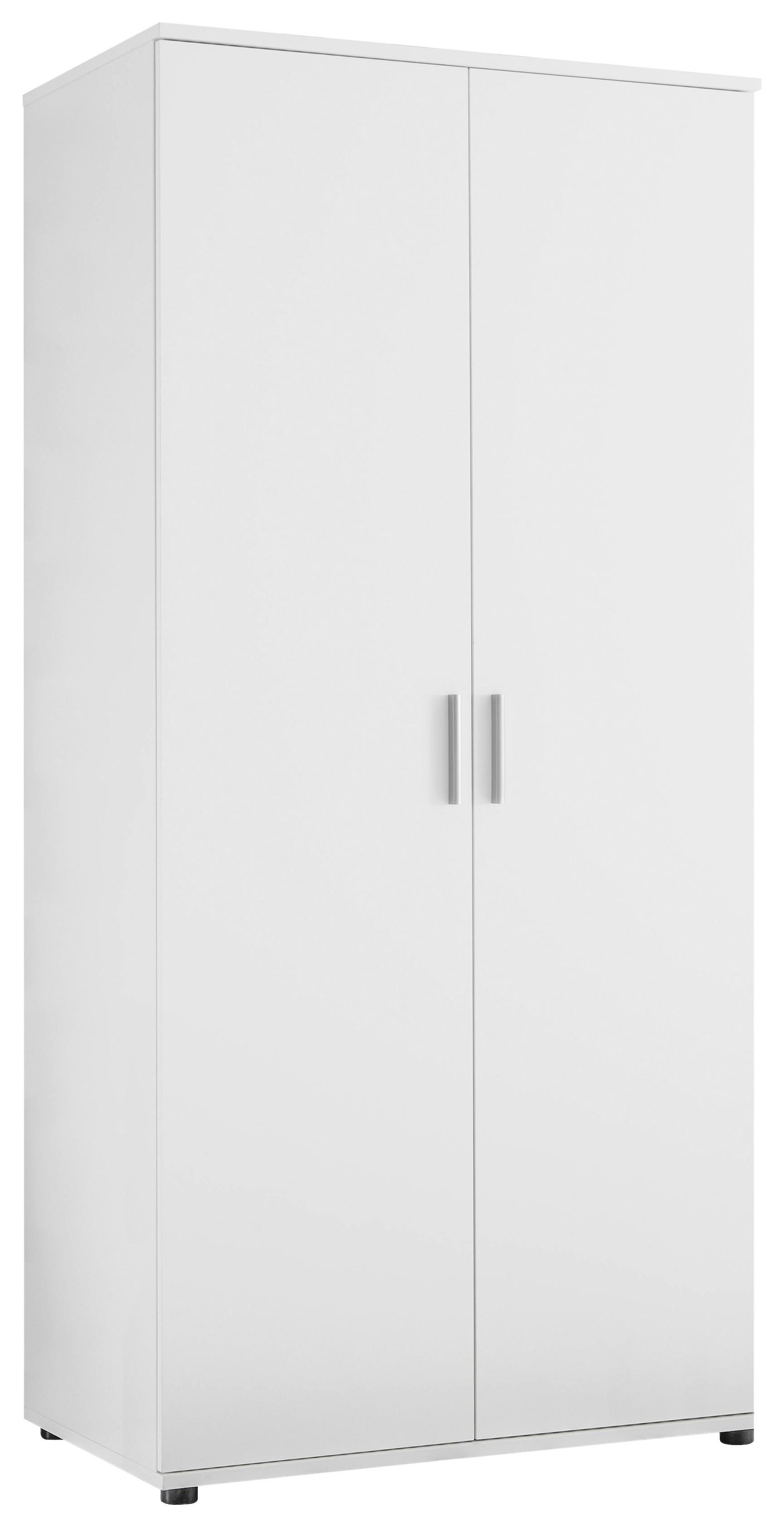 Nyílóajtós Szekrény Bibo 90/191 Cm - fehér, Konventionell, faalapú anyag (90/191/55cm) - MID.YOU
