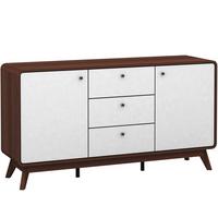 Siedeboard Cassie Weiß Eiche Dekor B: 140 cm - Walnussfarben/Weiß, Design, Holz/Holzwerkstoff (140/75/39cm) - MID.YOU