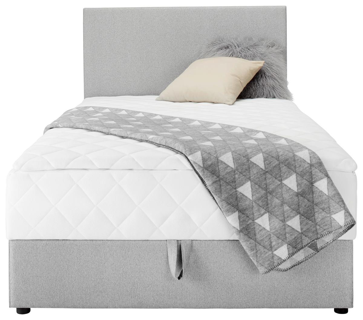 Posteľ Boxy sivá ca. 100x200cm - sivá, Konventionell, textil (100/200cm) - Based