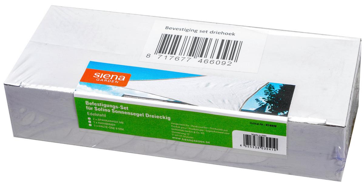 Gartensonnensegel K95891 - Grau, KONVENTIONELL, Textil/Metall (360/360cm) - Siena Garden