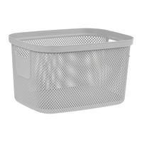 KOŠÍK NA DROBNOSTI STINE -XL- CA. 18L -EXT- - šedá, Moderní, plast (38/28,5/22,5cm)