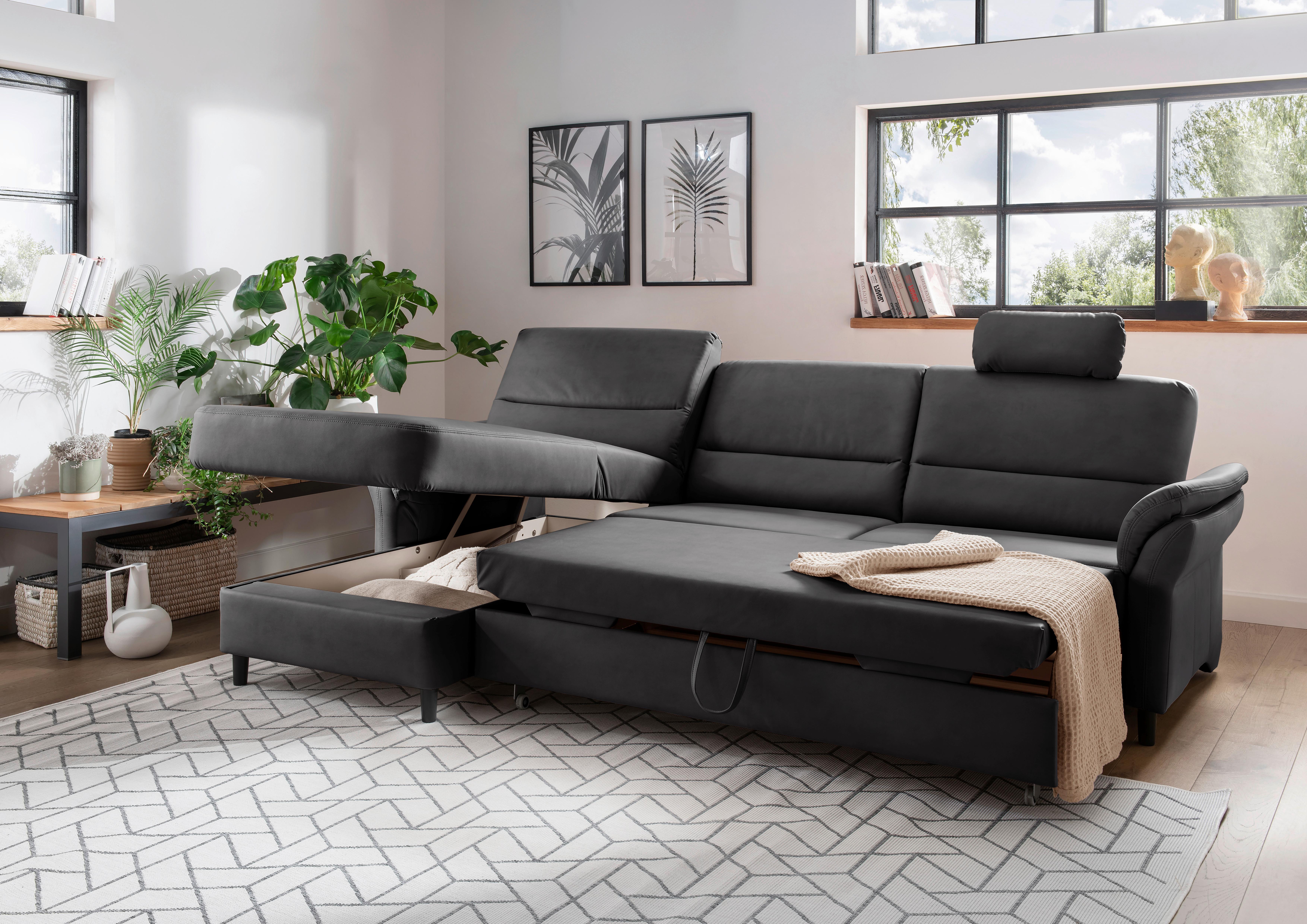 Ecksofa Cavoli, Schwarz S: 176x279 cm - Schwarz, MODERN, Textil (176/279cm) - Livetastic