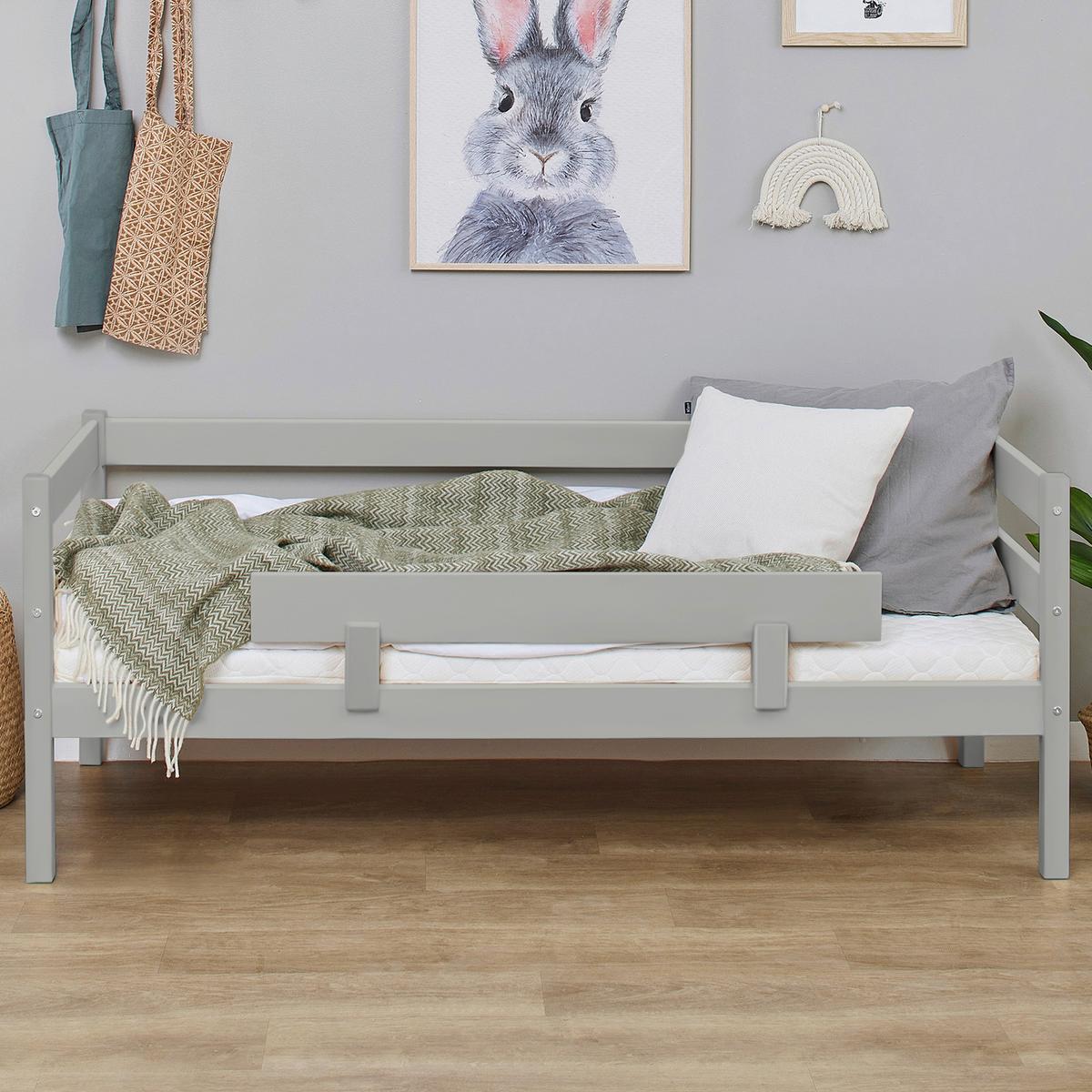 Bettschutzgitter Eco Comfort Grau, B: 100 Cm - Grau, MODERN, Holz (100/22,5/4cm) - MID.YOU