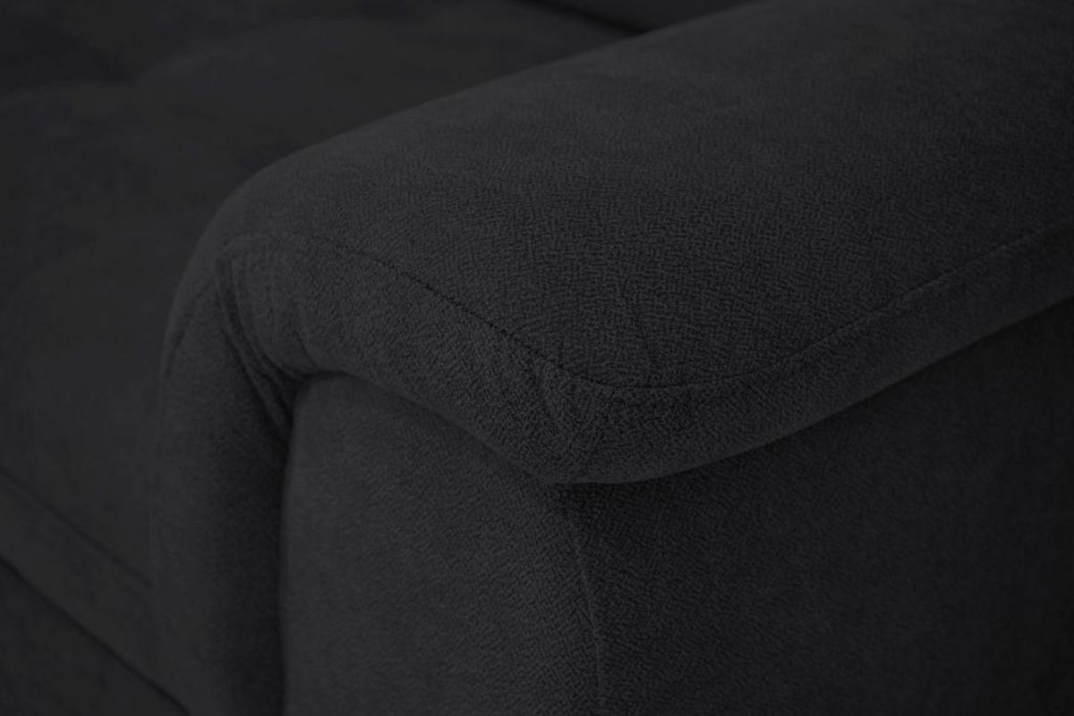 Rohová sedačka FALCO, ľavá, čierna ženilka,2x op.hlavy - čierna, Konventionell, drevo/kompozitné drevo (183/251cm) - Ondega